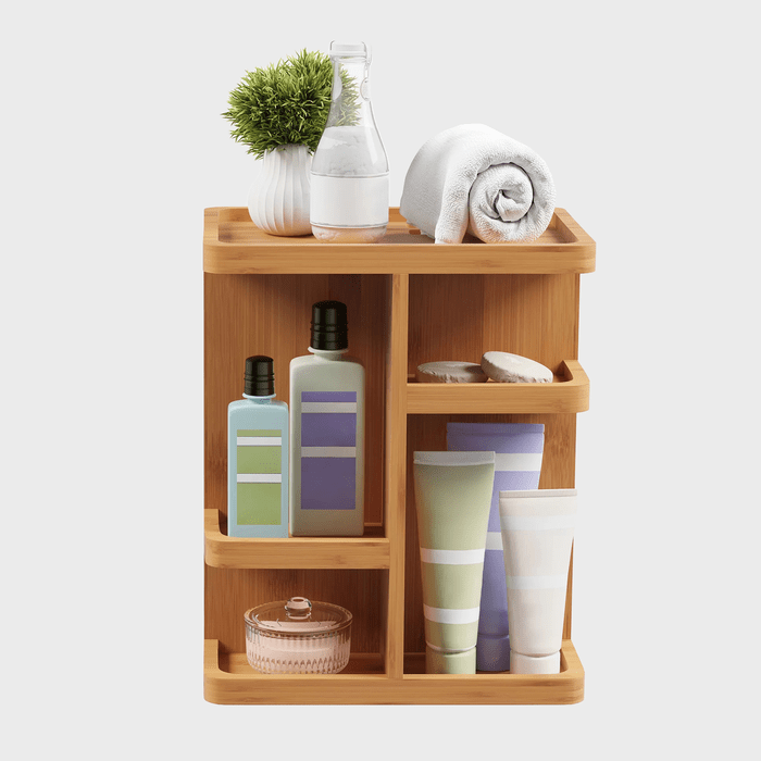 Rotating Rectangular Tabletop Makeup Organizer Ecomm Via Wayfair