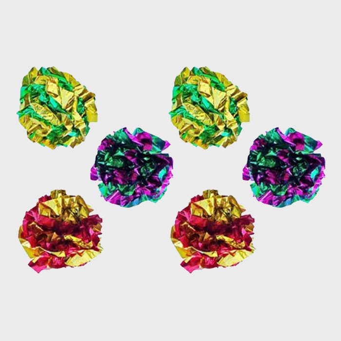 Mylar Crinkle Balls Cat Toys