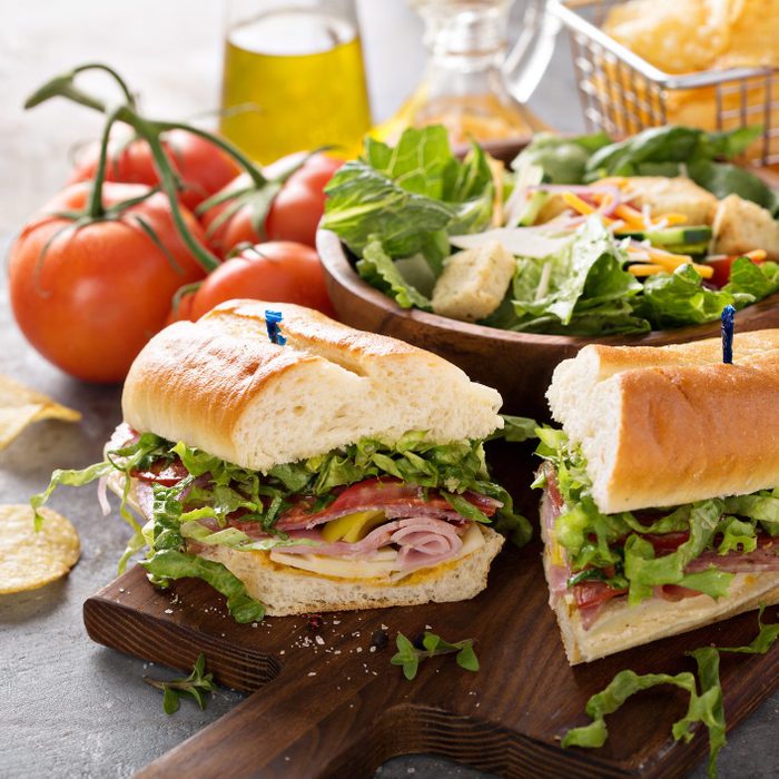 Italian sandwich for lunch