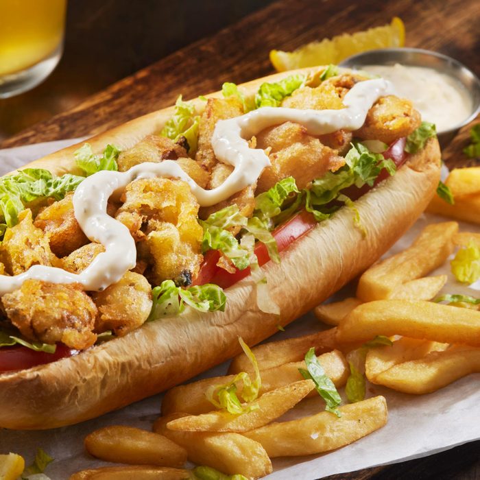 Fried Whole Belly Clam Po Boy