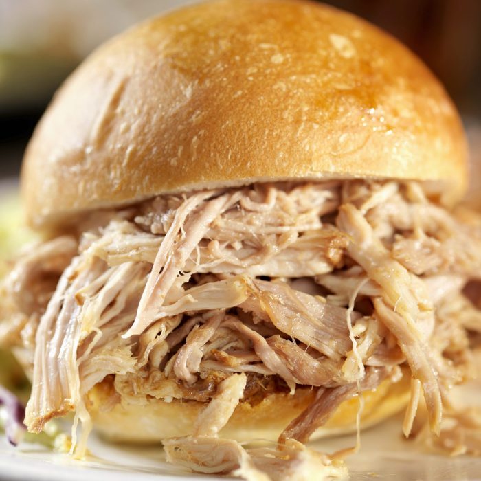 close up of Pulled Pork Sandwich