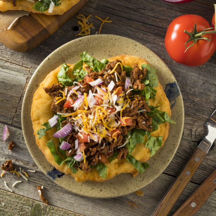 Homemade Indian Fry Bread Tacos