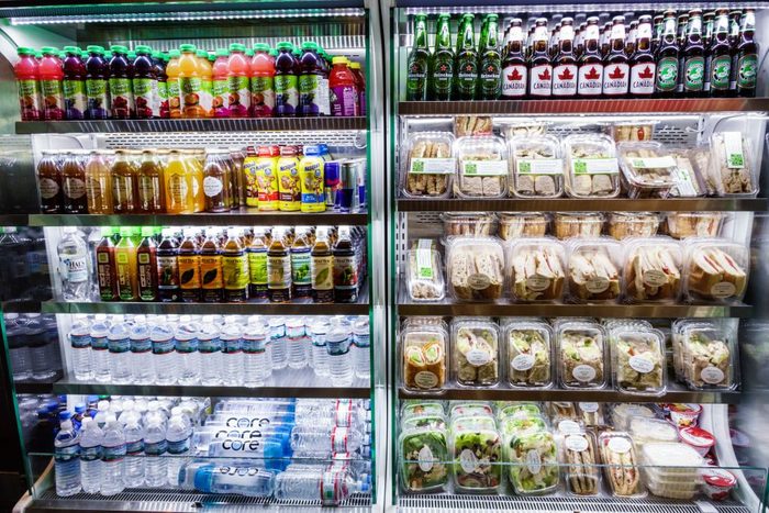 New York, LaGuardia Airport terminal, concession Sandwiches to go