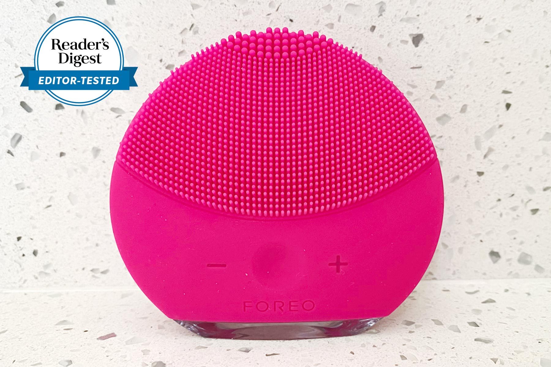 Foreo Luna Mini 2 with readers digest editor tested logo