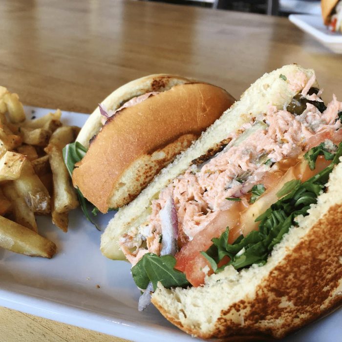 salmon salad sandwich