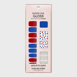 Dashing Diva Fourth Of July Stick On Nai Strips Ecomm