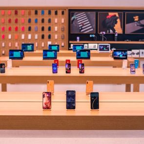 Interior view of Apple store in Vienna, Austria