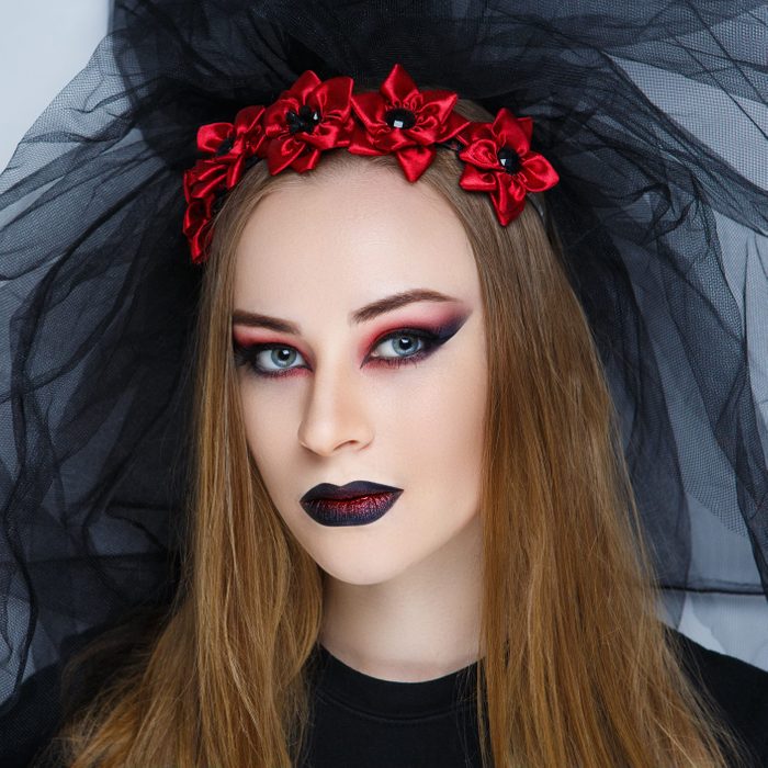 beautiful young woman art make up