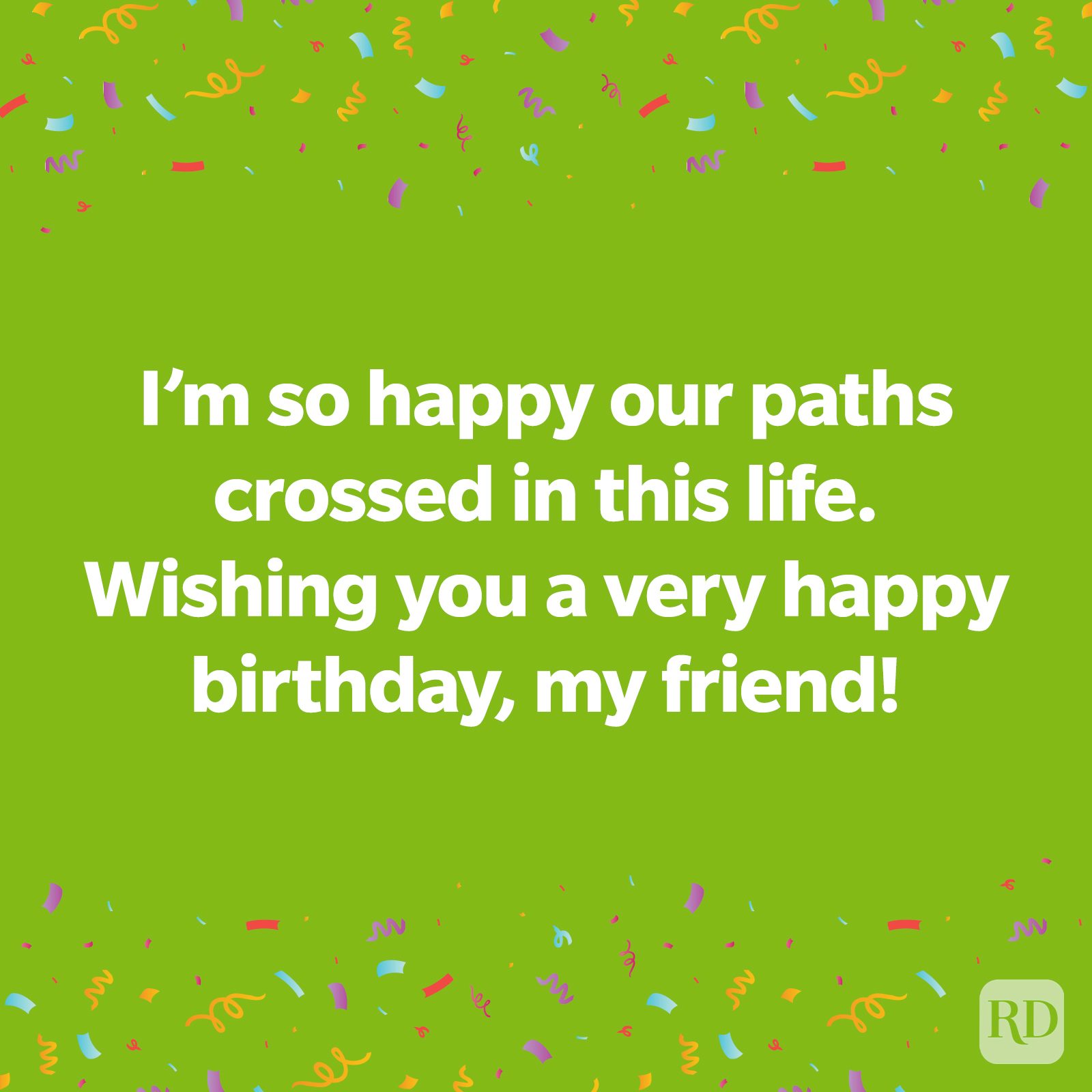 Happy Birthday Message on green background