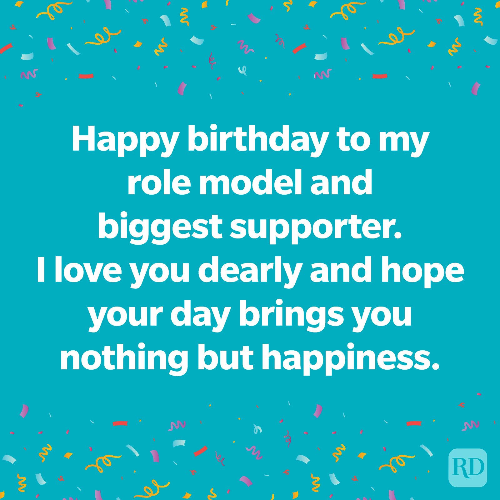 Happy Birthday Message on blue background