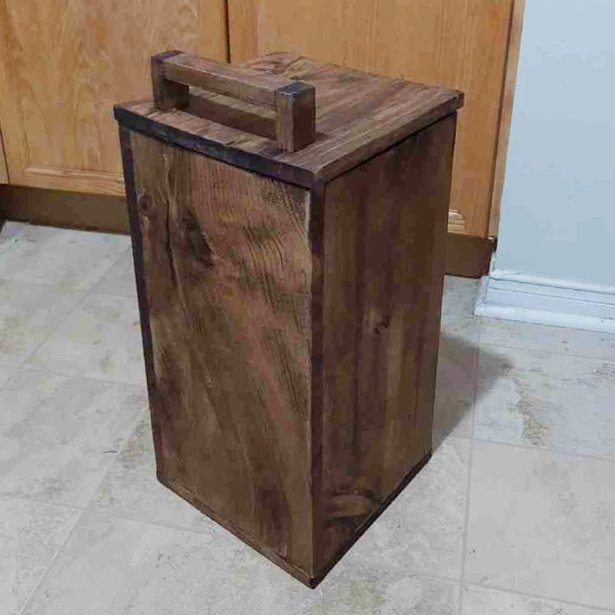 Iirntree Handmade Recycled Wood Waste Bin Ecomm Via Etsy