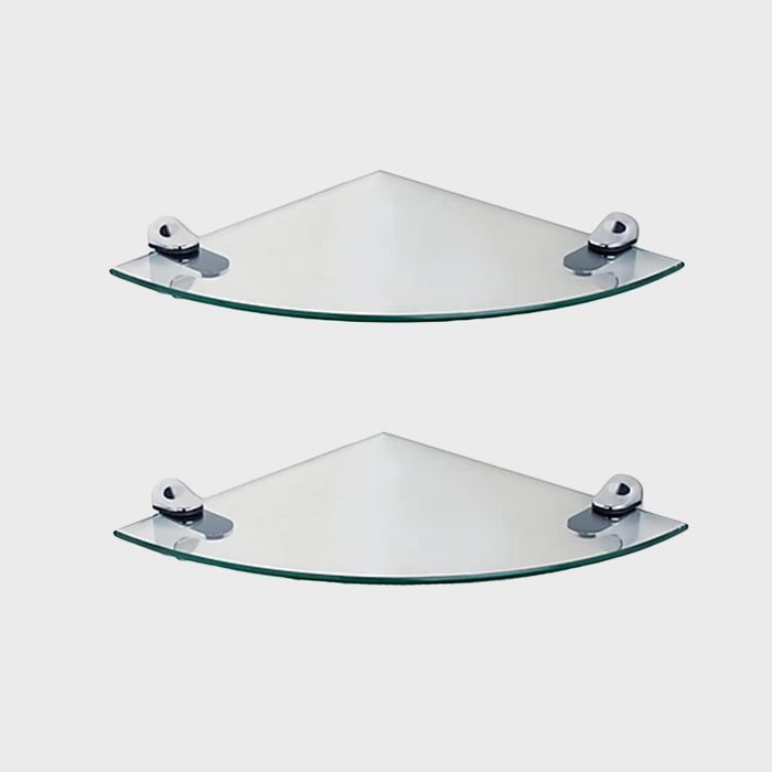 Rd Ecomm Danya B. Glass Radial Floating Shelves In Clear Via Bedbathandbeyond.com