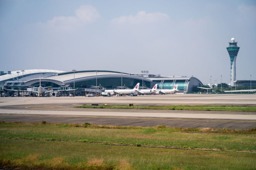 China Eastern Airlines aircraft seen in Guangzhou Baiyun