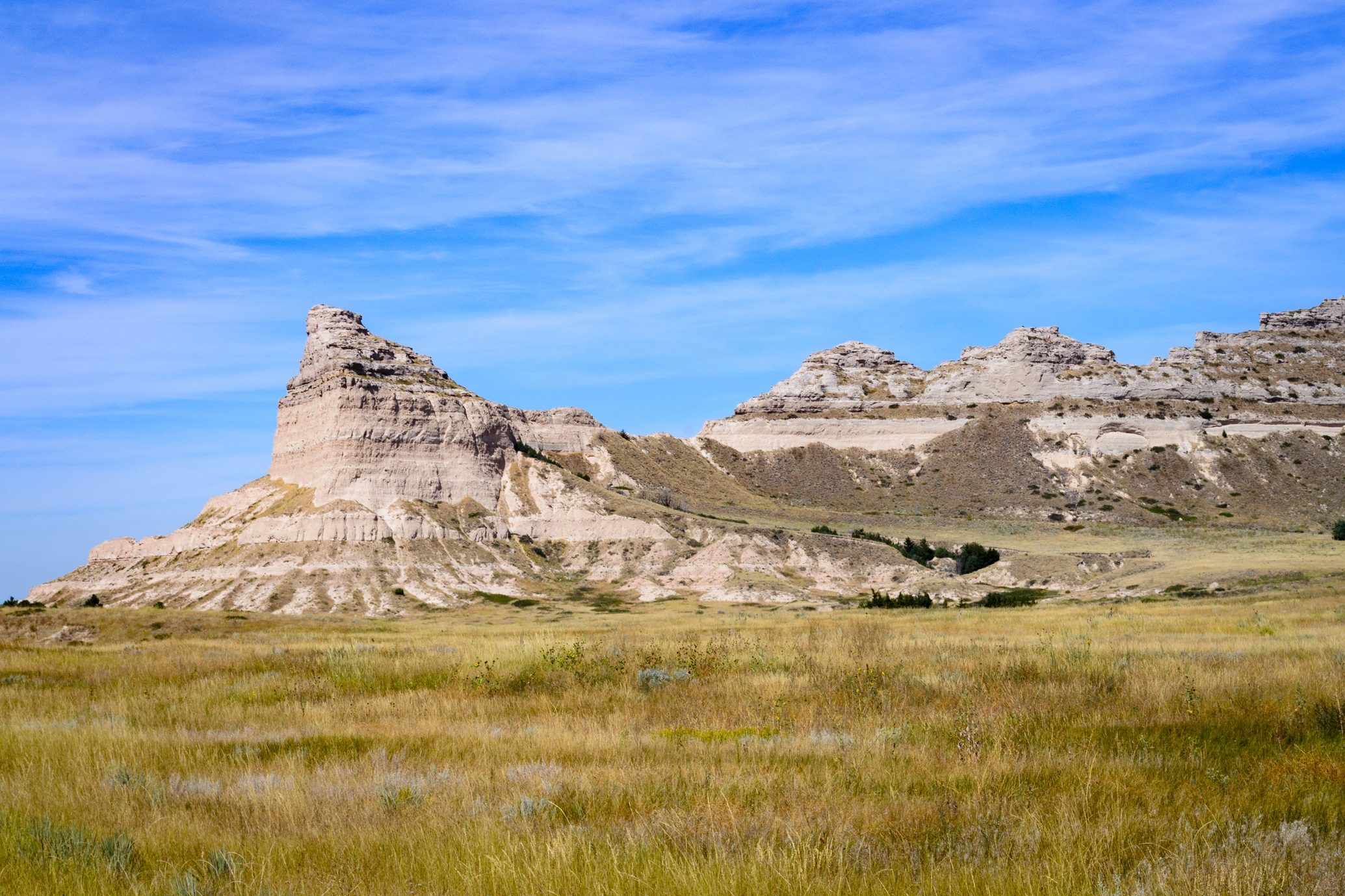 Scenic view of rocky mountains against sky