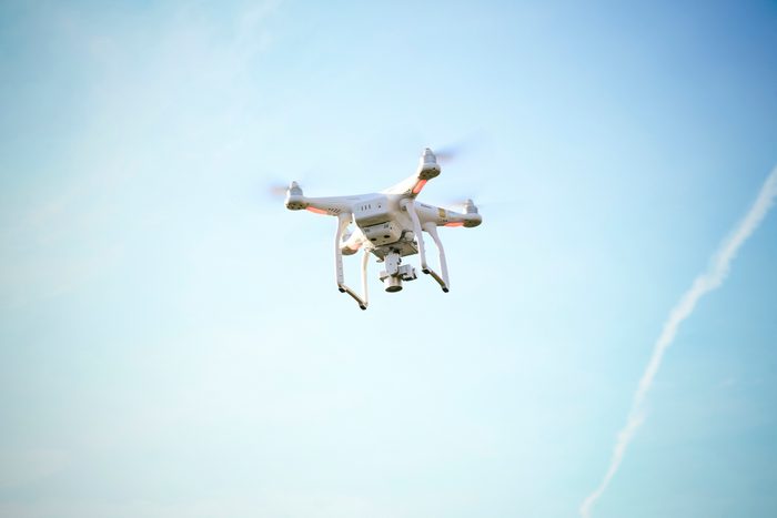 Flying drone with camera