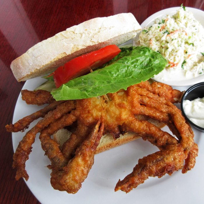 Golden Brown Soft-shell Crab Sandwich