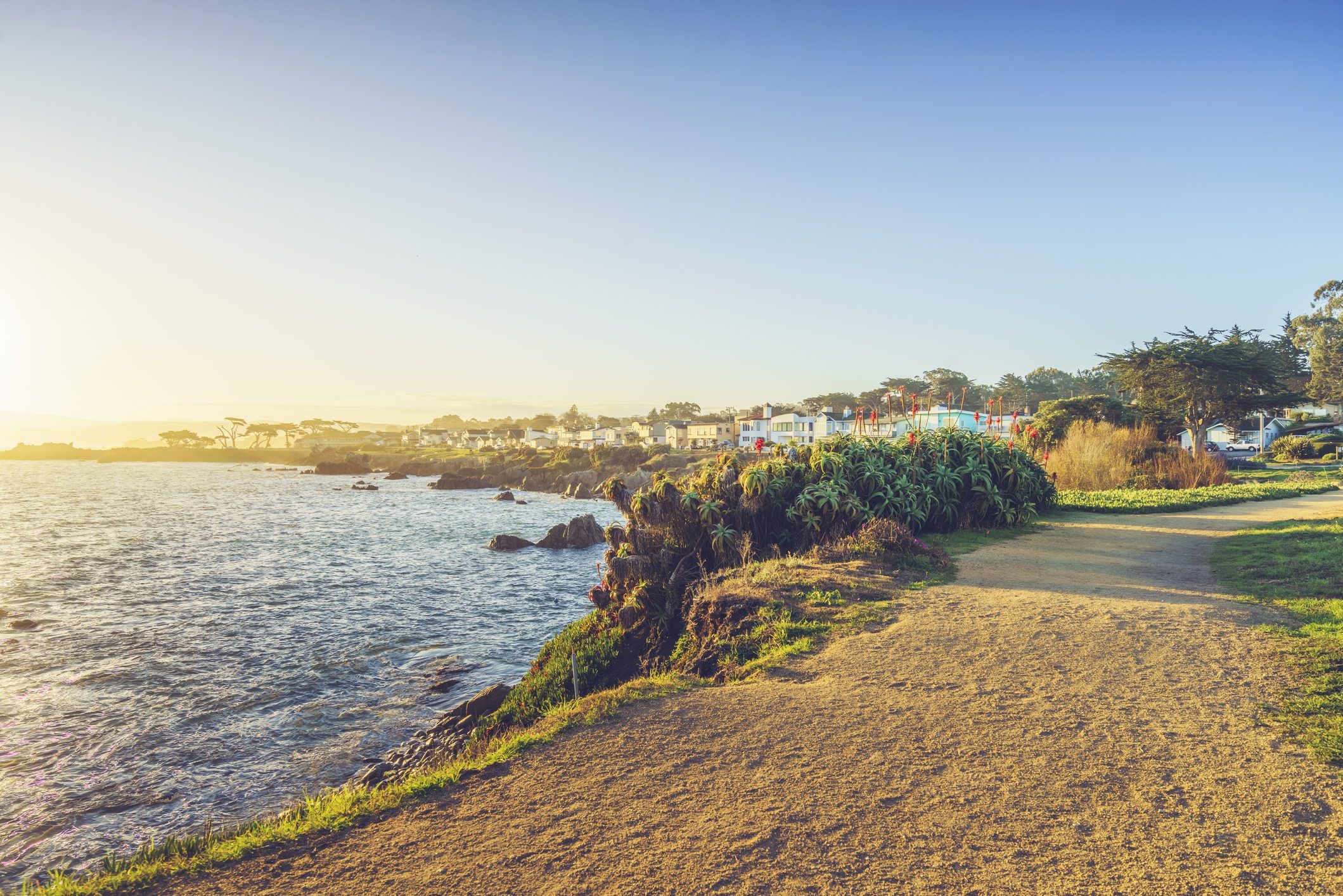 scenic carmel beach of Carmel-by-the-Sea,California