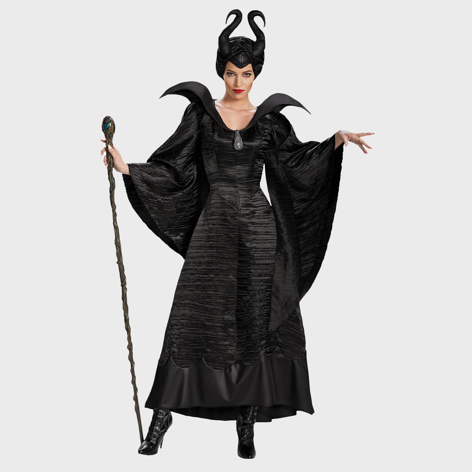 Adult Deluxe Maleficent Christening Black Gown Costume