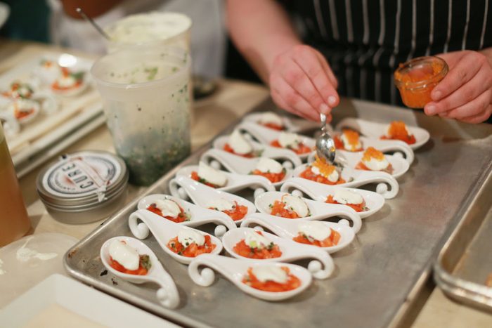 preparing food for James Beard House in New York City