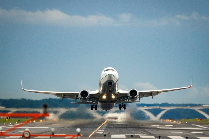 Commercial Jet Taking off from Reagan National Airport