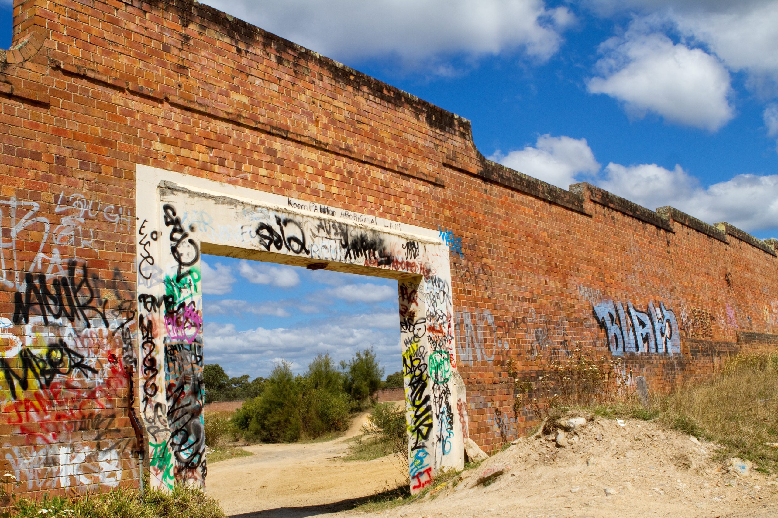 Derelict Buildings. The entrance to Ward 21 Morrisett Mental Hospital which is now abandoned and slowly falling down. Morrisett NSW Australia