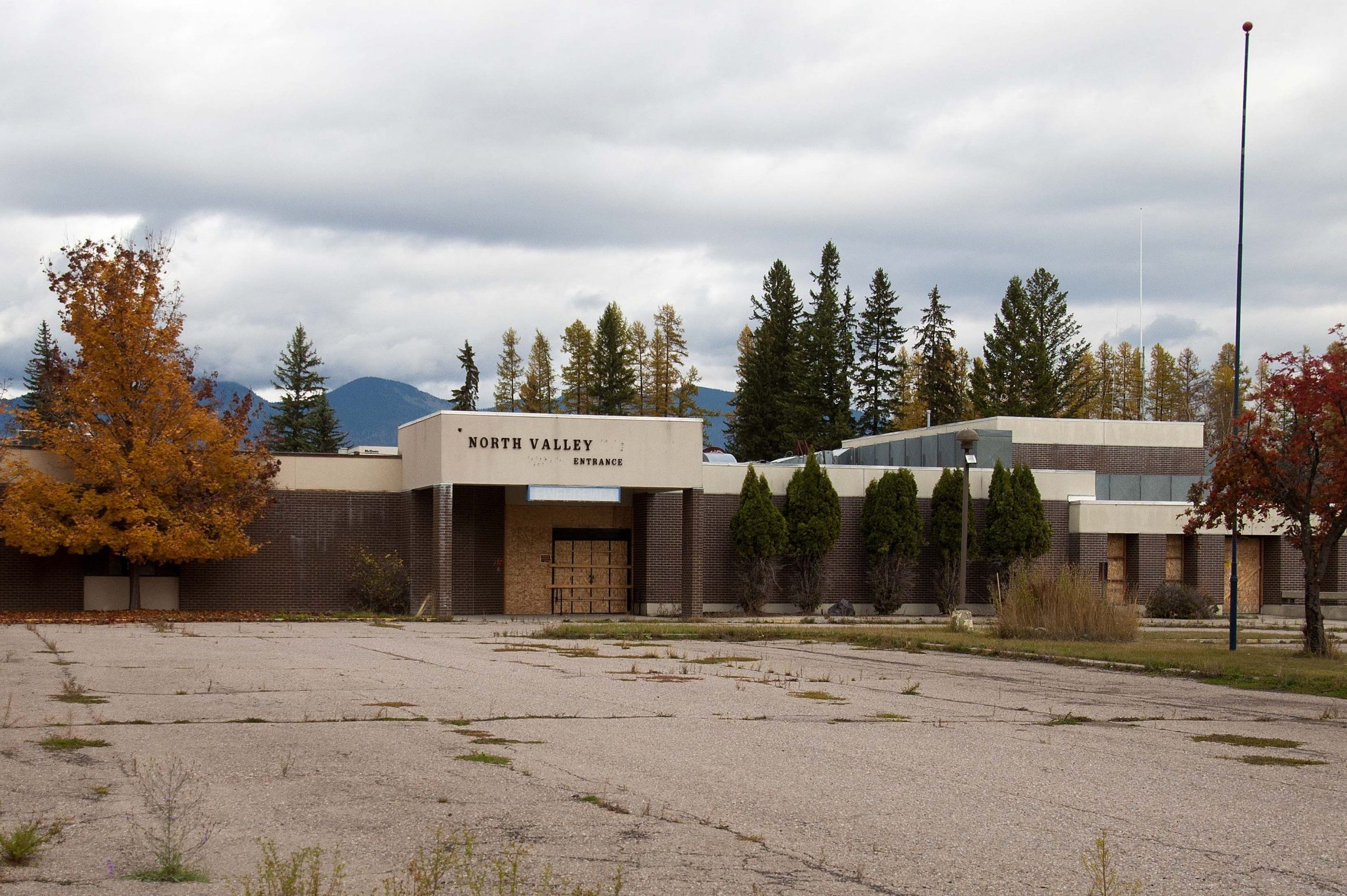 Derelict Buildings. Abandoned hospital. New facility built elsewhere. New Hospital