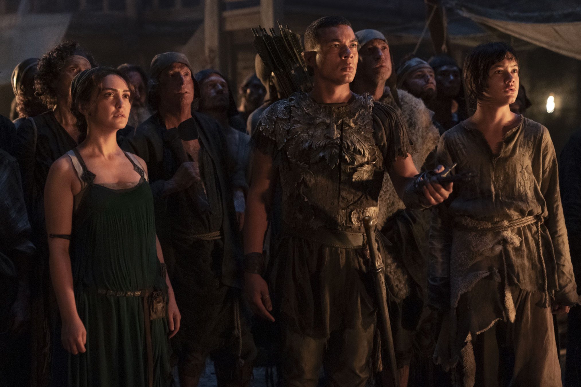 group of people from a scene in rings of power