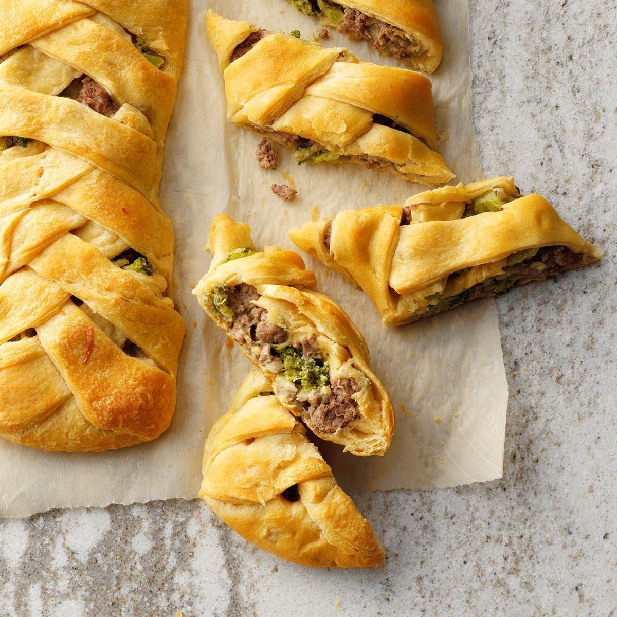 Broccoli Beef Braids