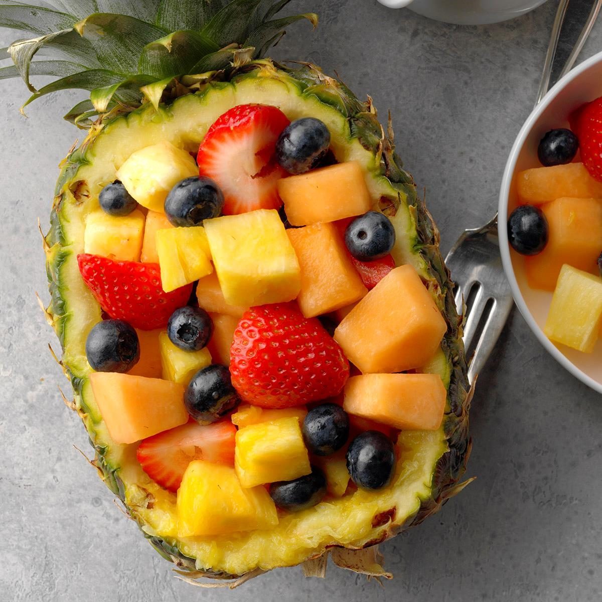 Fruit Salad In A Pineapple Boat