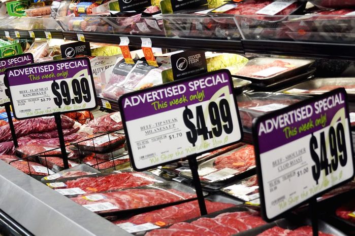 meat on sale at the grocery store