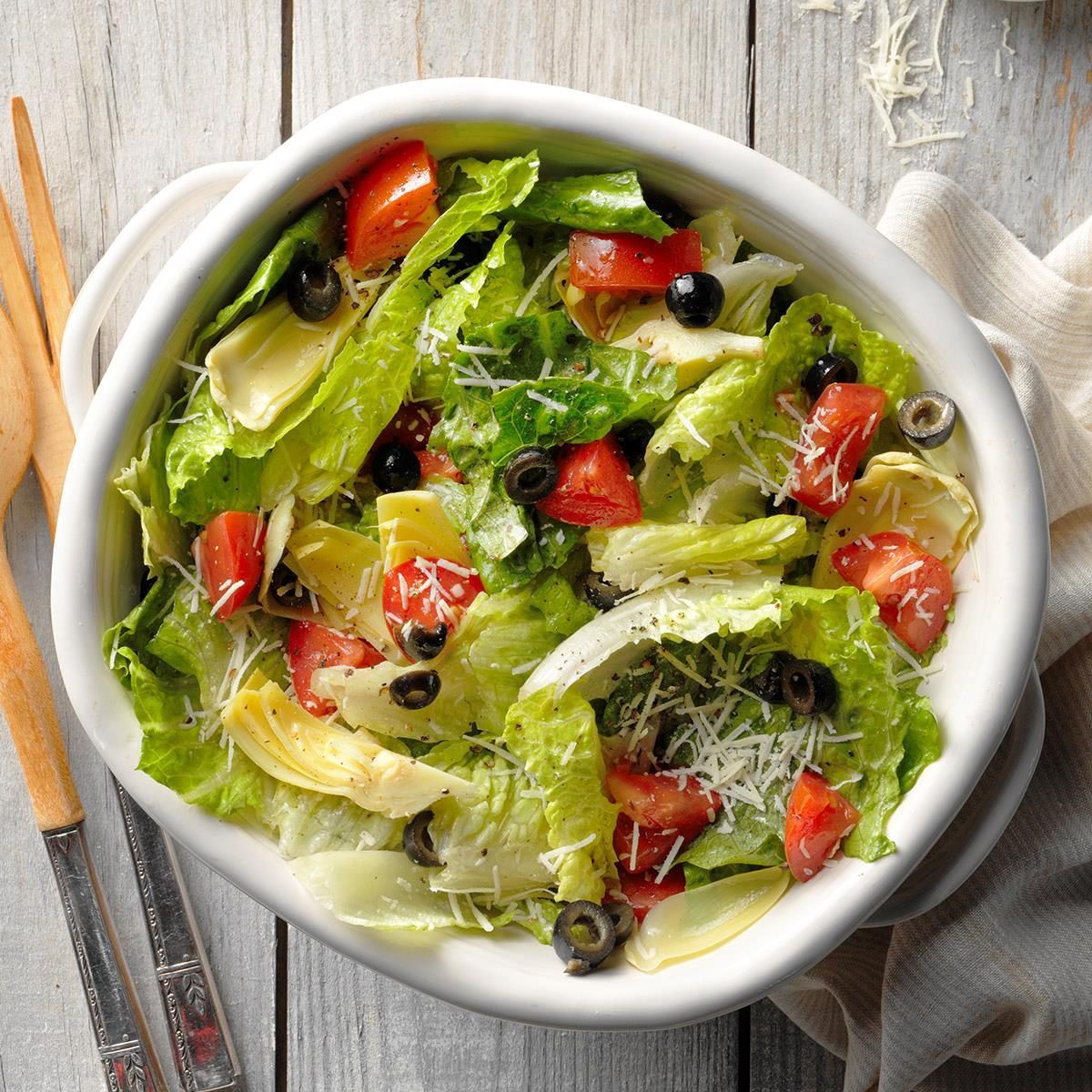 Lemon Artichoke Romaine Salad