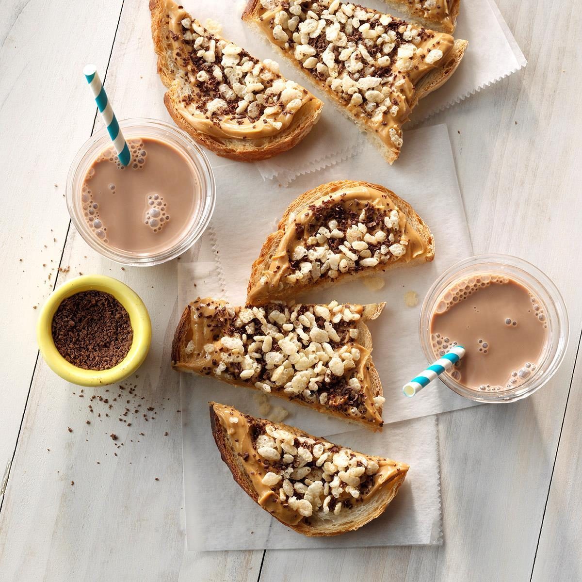 Peanut Butter Krispies And Chocolate Sandwich