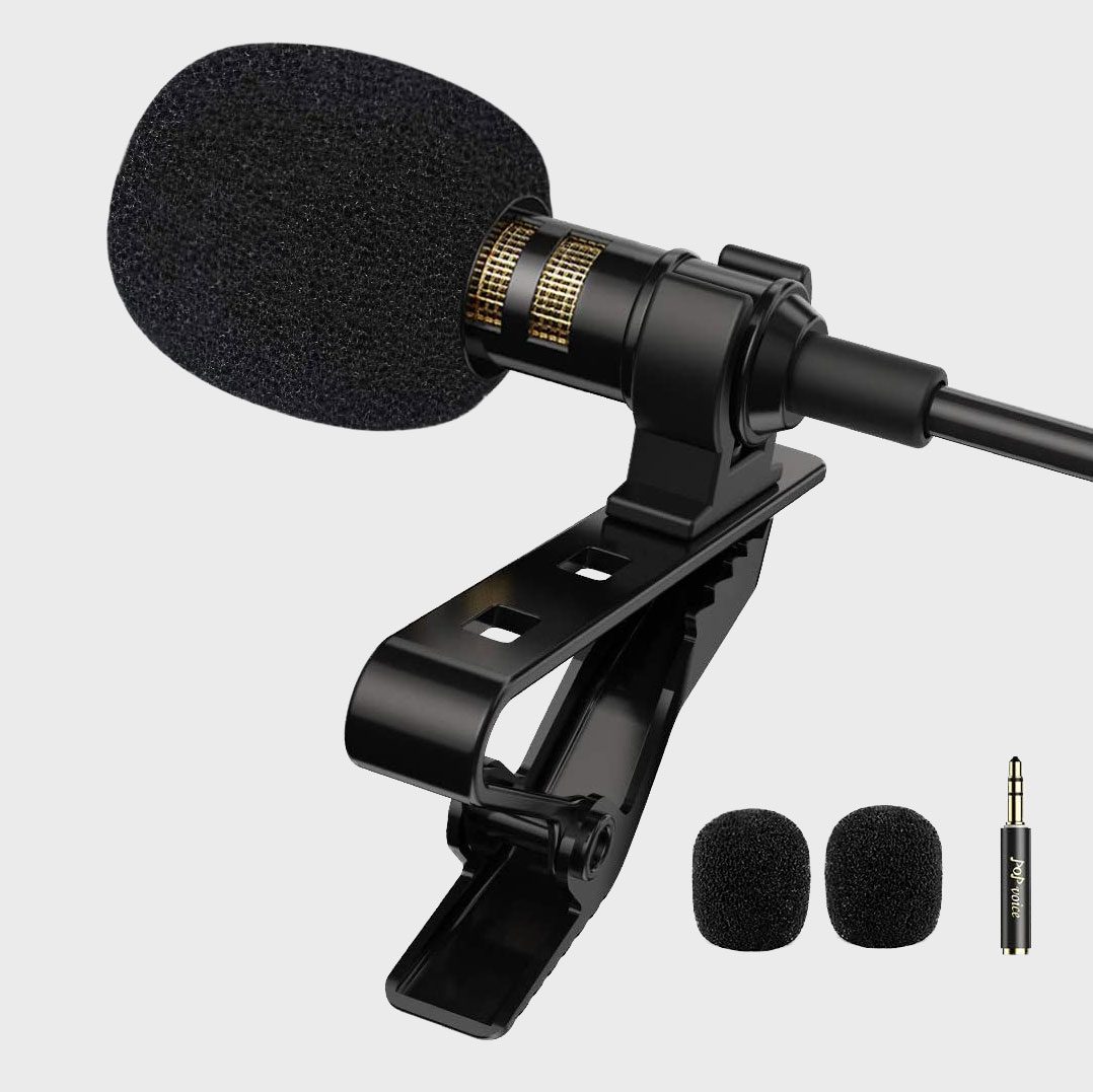 Pop Voice Professional Lavalier Lapel Microphone Omnidirectional Condenser Mic For Iphone Android Smartphone