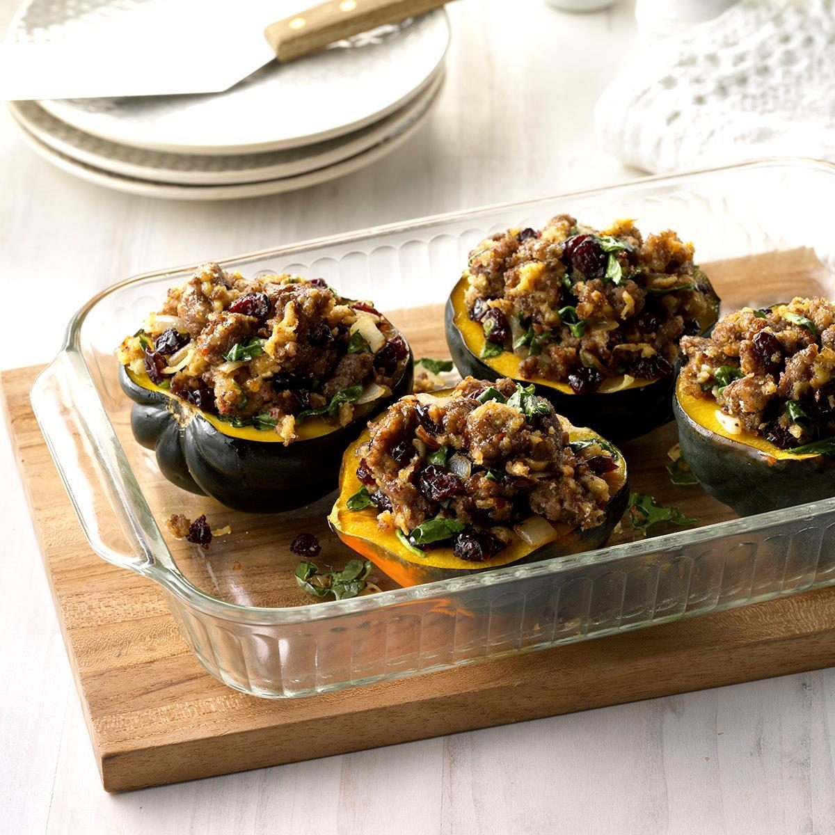 Sausage Stuffed Acorn Squash