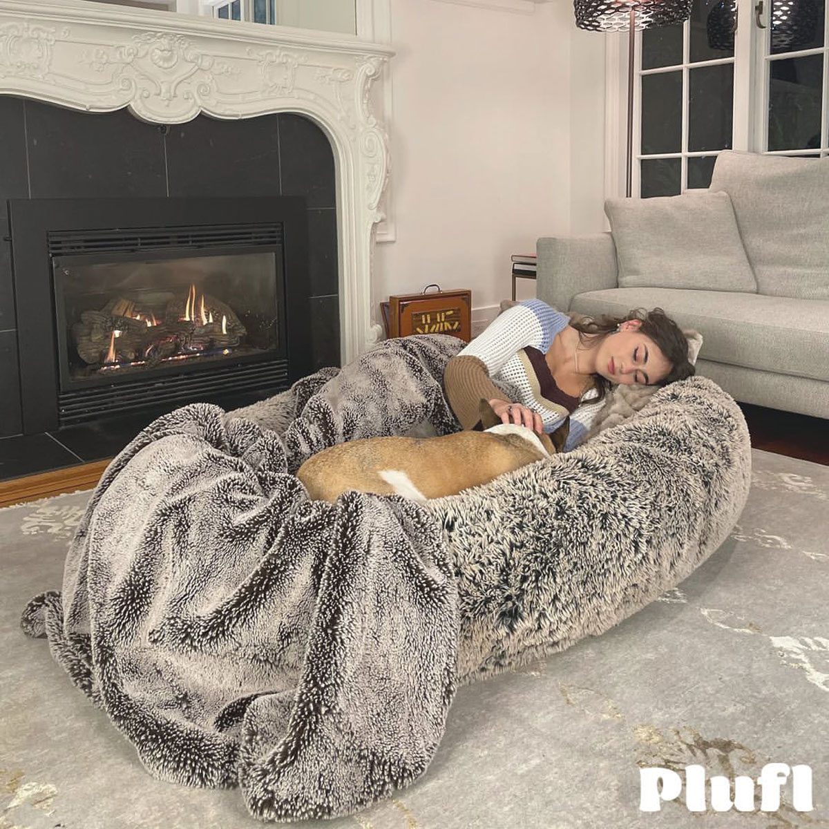 Human-Sized Dog Beds are Real and They’re a Surprisingly Great Way to Snuggle Your Pup