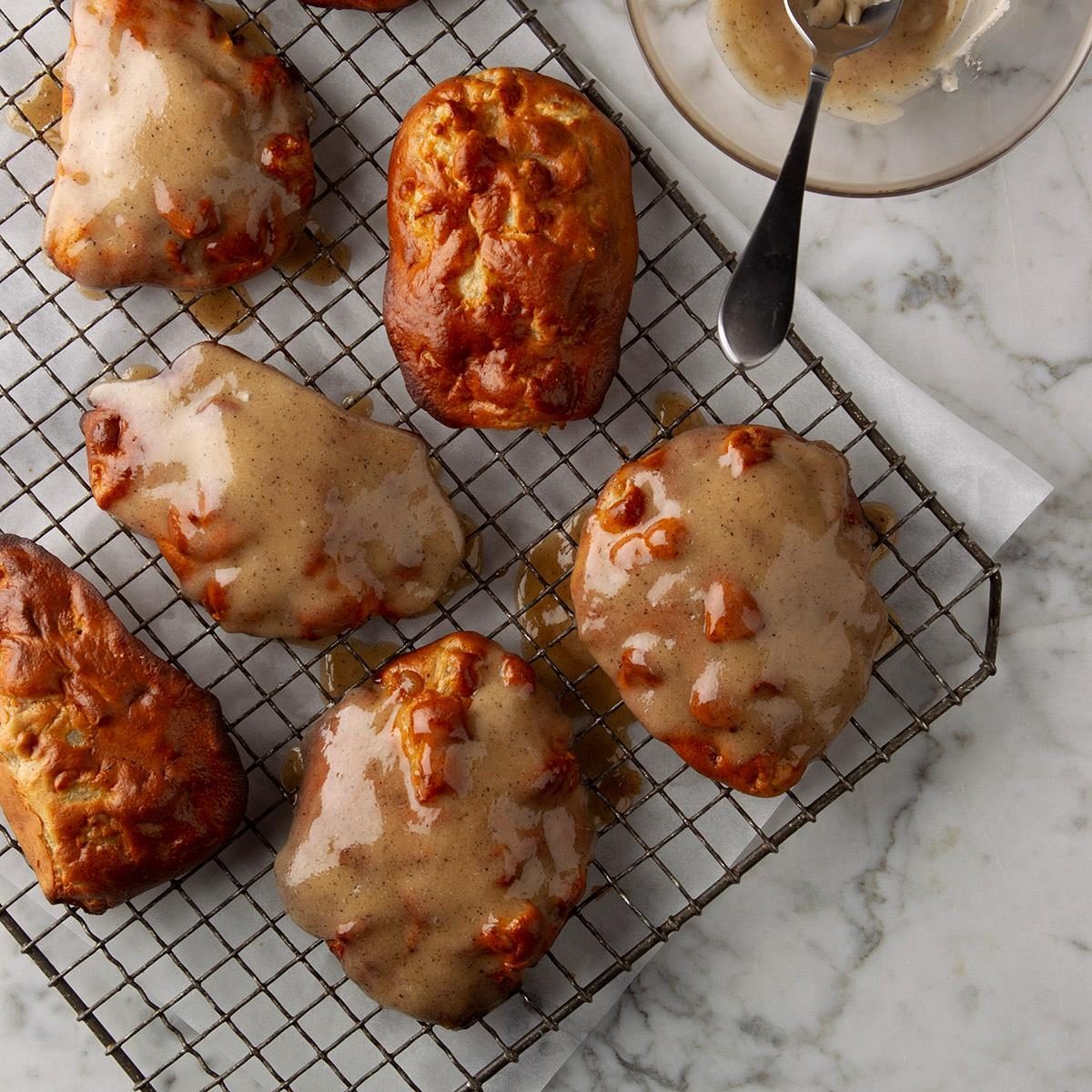 Air Fryer Apple Fritters With Brown Butter Glaze