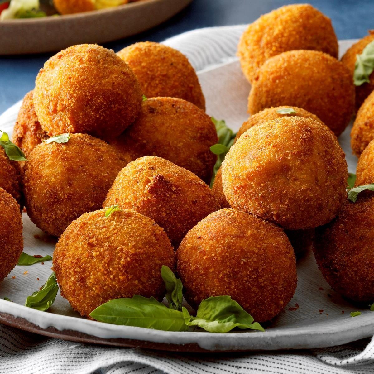 Chickpea Meatballs on a white plate