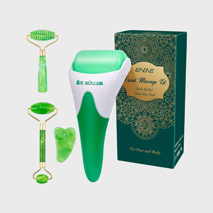 Eaone Ice Roller For Face, Face & Eye Roller For Puffiness Migraine Pain Relief With Jade Roller Gua Sha Facial Self Care Tools Face Massage Skincare Gifts For Women Ecomm Amazon.com