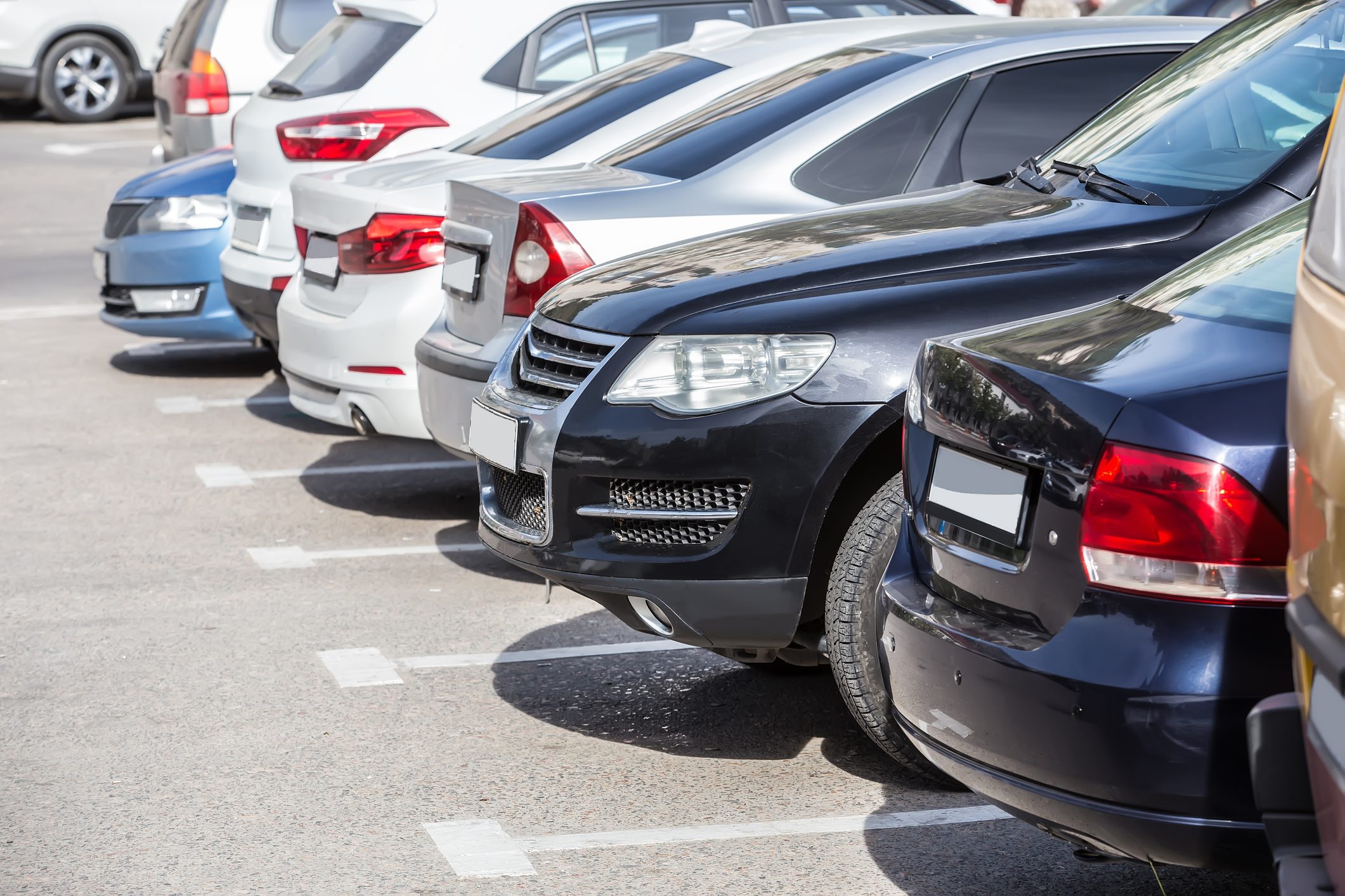 cars in the parking lot