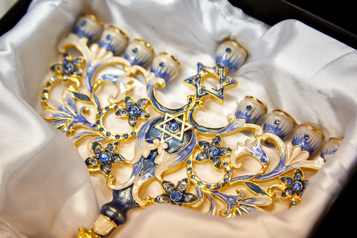 Menorah with Star of David