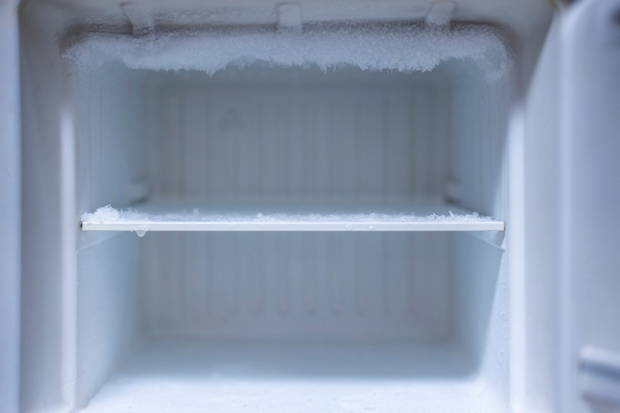 Close-Up Of Open Refrigerator