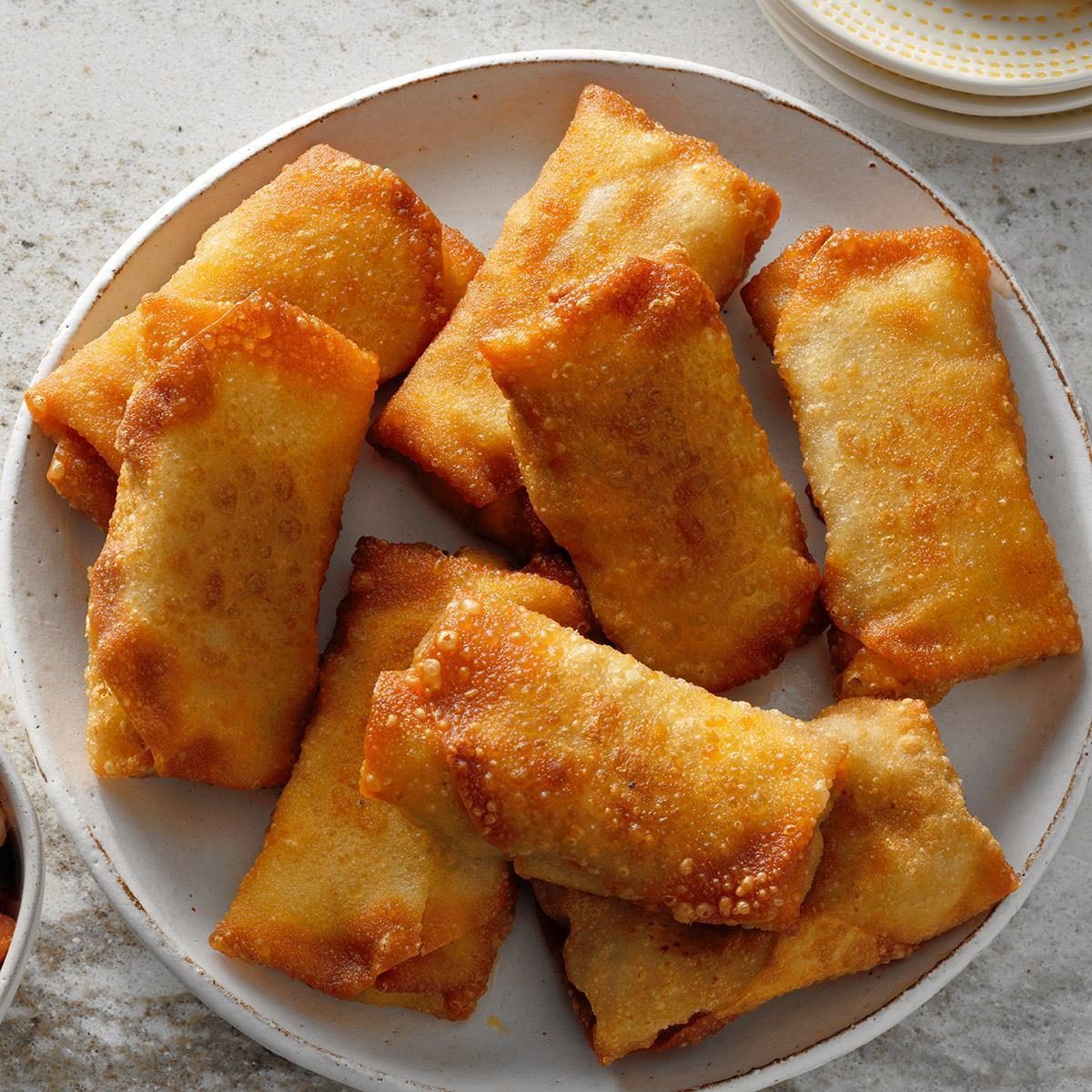 Mini Chimichangas on a white background