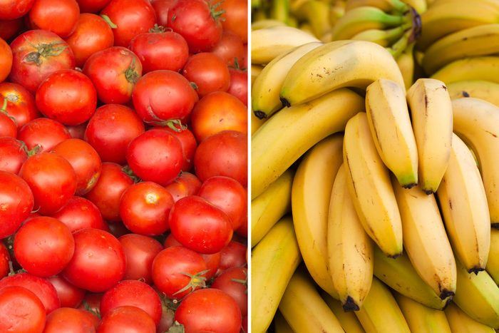 tomatoes and bananas
