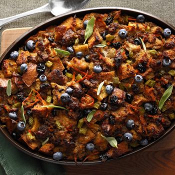 Taste Of Home's Sourdough, Sausage And Blueberry Dressing Recipe