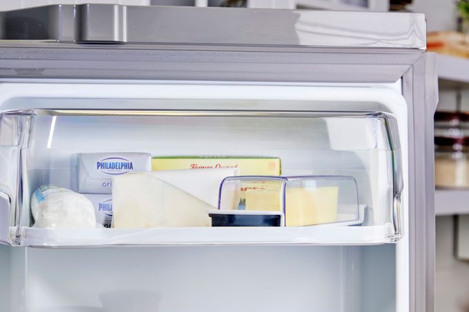 dairy in the door of an Organized Fridge