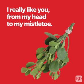 Christmas Pickup Line with mistletoe next to it