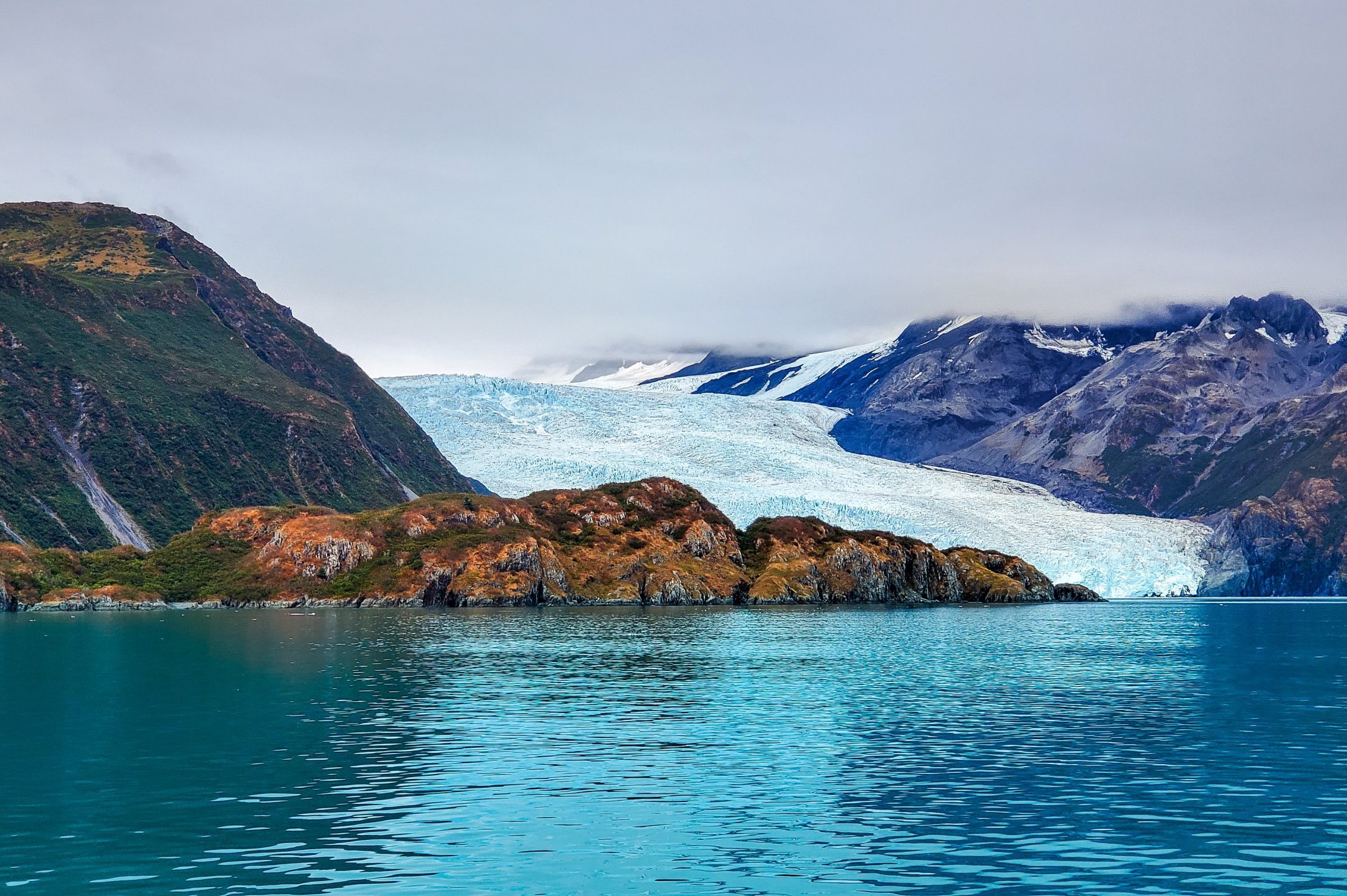 Foggy Glacier View in Seward, Alaska