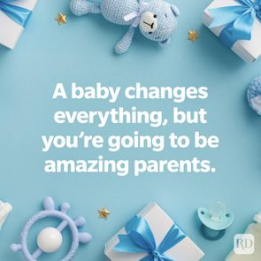 baby shower wish against a light blue background