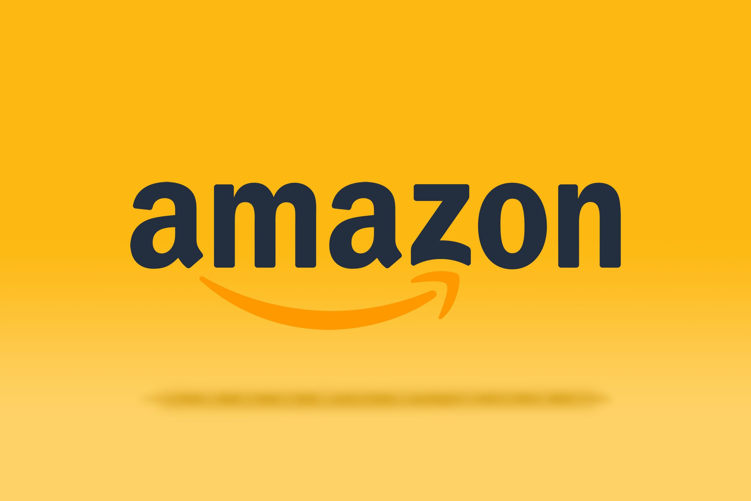 Amazon Logo On Yellow background