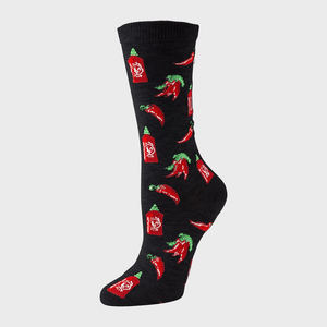 Memoi Hot Sriracha Bamboo Blend Crew Socks Ecomm Via Amazon.com